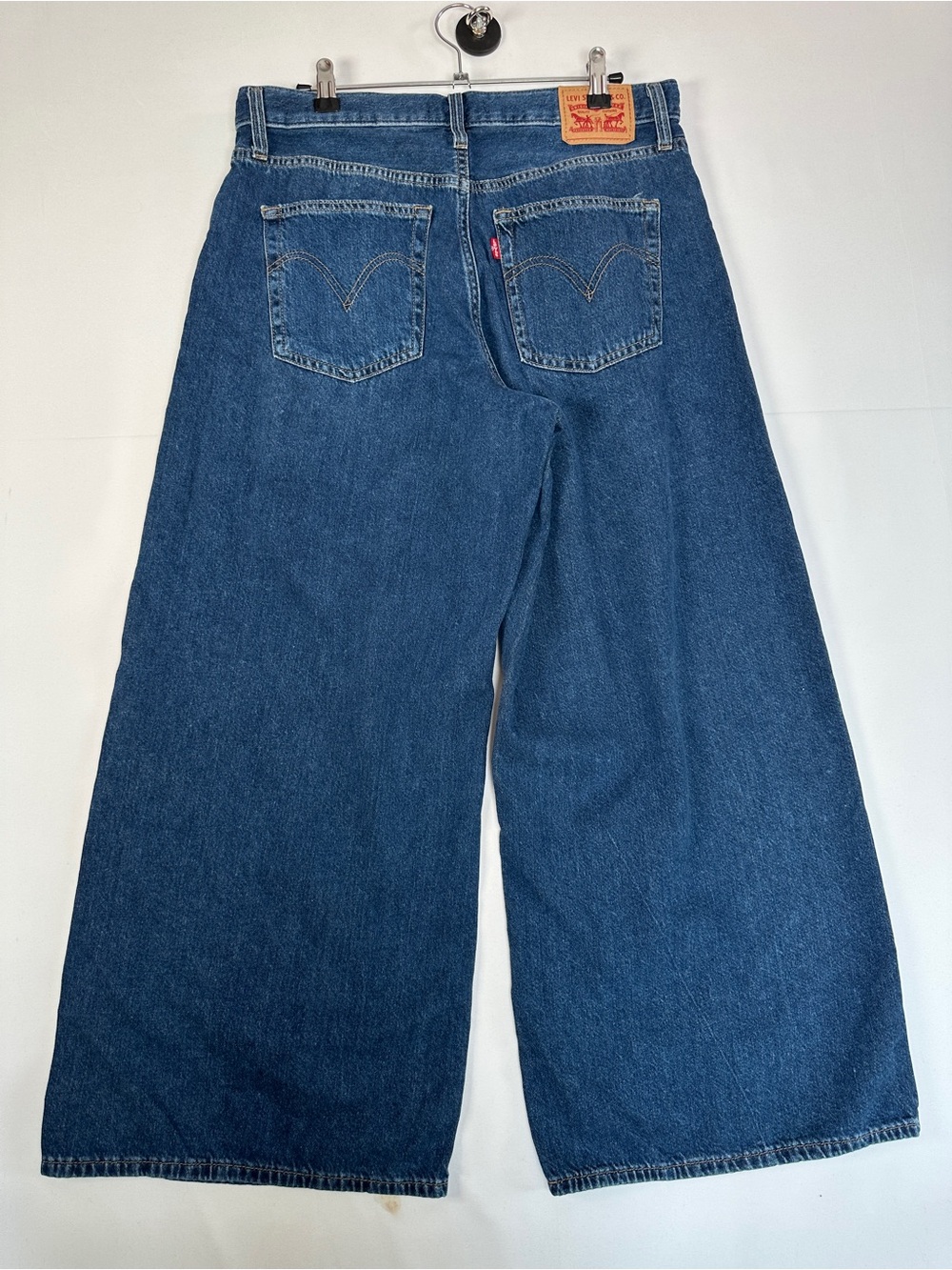 Levi’s Middy Wide Leg Ankle Lightweight Jeans Medium Wash Mid Rise Size 30 - Picture 6 of 11